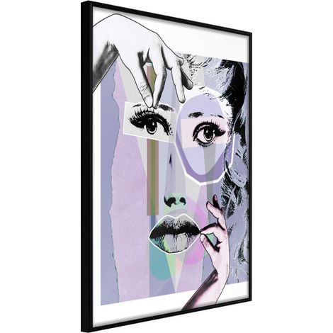 Affiche Murale Encadrée "Pieced Together" 21 x 30 cm Noir
