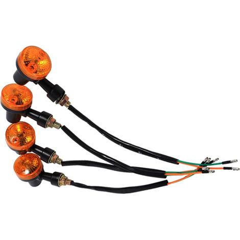 4x Clignotants Universels Moto Ampoule Ambre 12V pour Signal Lumière (1/5)