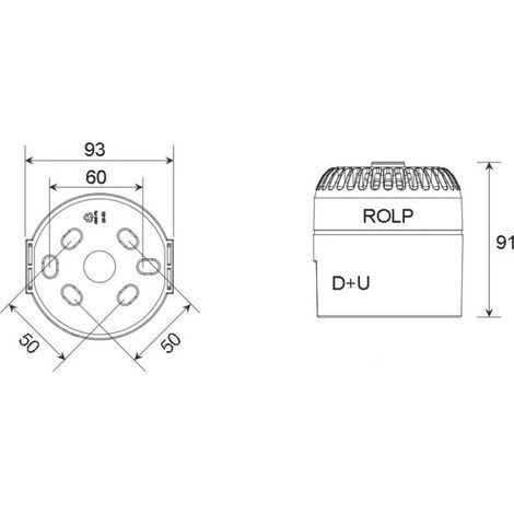 Eaton ROLP/C/B/T/L/Cls B/24+48V Dispositivo de sonido de alarma contra incendios