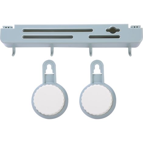 Support Mural Couteaux - Double Ventouse ABS Bleu - Rangement Cuisine Outils - 1 Pièce (1/5)