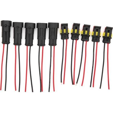 Wasserdichter Kfz-Stecker 1/2/3-polig – 10 cm Kabel – Wasserdicht – Langlebig (1/4)