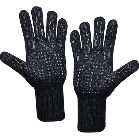Gants de Cuisine Résistants à la Chaleur 500°C - Double Couche Isolante et Manchettes Longues Anti-Brûlures pour Four, Barbecue et Grill - Accessoires de Cuisson Indispensables-x
