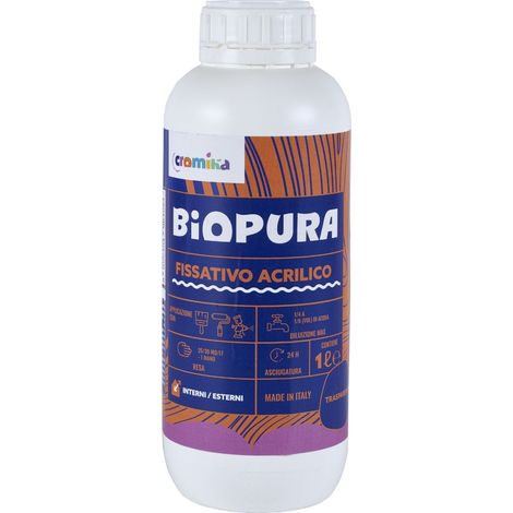 Fissativo isolante acrilico supporti assorbenti diluibile linea biopura cromika formato 1 lt - confezione 1 (1/5)