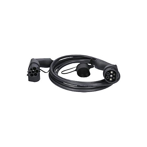Cable de carga efuturo, forma recta, enchufe de tipo 2 a tipo 2, monofásico, hasta 7,4 kW, 32 A, 230 V, Modo 3, 5 metros (1/2)