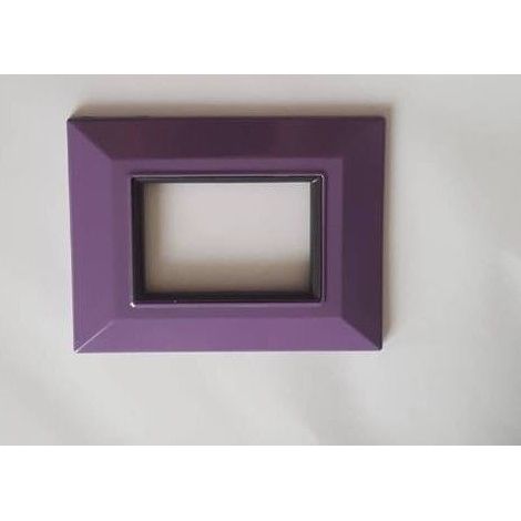 TrAdE Shop Traesio - Placca Placchetta Placchette Compatibili Per Serie Axolute Bticino Colorate Sq - Viola -3 fori     -