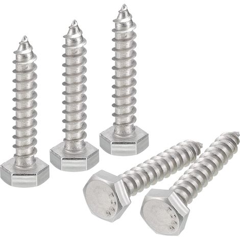 50pcs Hex Tête Retard Vis Boulons 1/4" X 1-1/2" 304 Inox Acier (1/5)