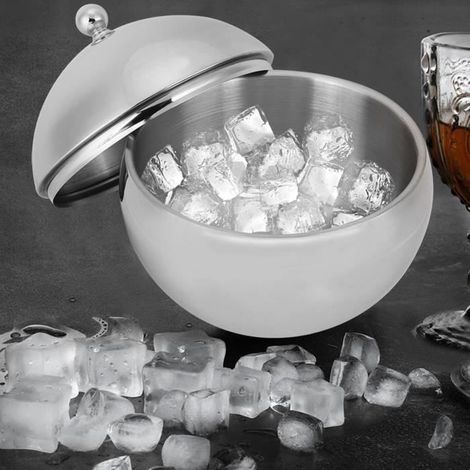 Seau à glace - CUQUE - 117262 - Double isolation - Acier inoxydable - Couvercle inclus-Ywey (1/5)