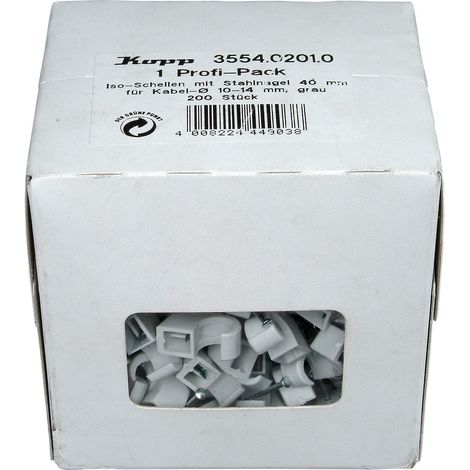 Kopp 355402010 Nagelschellen 355402010 Bündel-Ø-Bereich 10 bis 14 mm Grau 200 St.