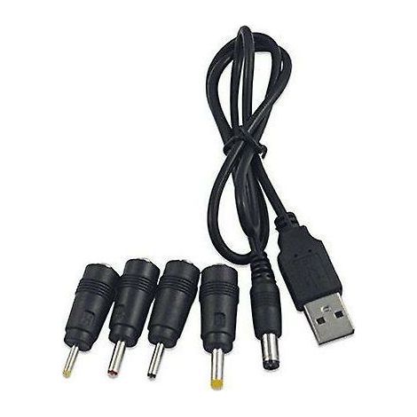 Universal DC to USB 2.0 2.5 3.0 4.0 5.5 5 in 1 Multi Charger Charging Cable (1/4)