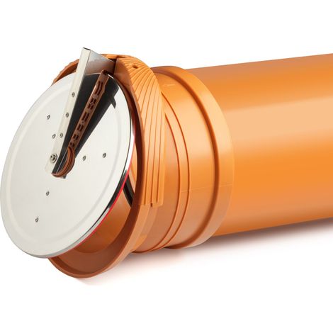 airfit Rohrendklappe DN 315, orangefür erdverlegte Rohre