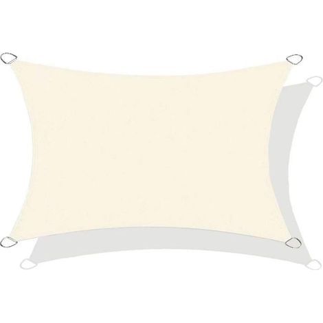 Toldo rectangular impermeable, resistente a los rayos UV, para pérgola o cochera, ideal para patio, jardín, invernadero, terraza y camping, 3 x 5 m, color beige. (1/5)