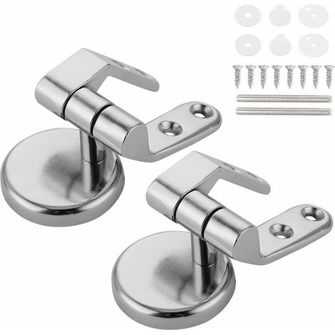 Charniere Abattant WC Fixations de Remplacement Charniere Abattant En Alliage De Zinc WC Siège Charnière pour bois Résine MDF Abattant WC (1/5)