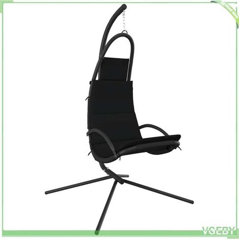 Chaise balançoire de jardin - FAFEICY - 362728 - Noir - Tissu Oxford imperméable - Cadre acier enduit de poudre (1/5)