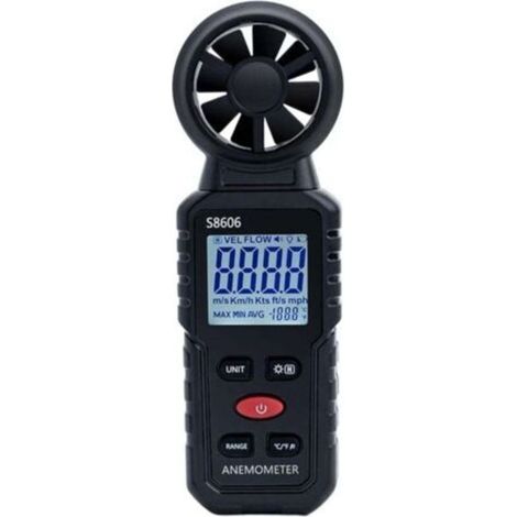 3 en 1 Anémomètre Numérique Portatif, Mesure de 0 à 45 m/s pour la Vitesse du Vent, la Puissance du Vent et la Température du Vent, Idéal pour la Navigation et le Vol (1/4)