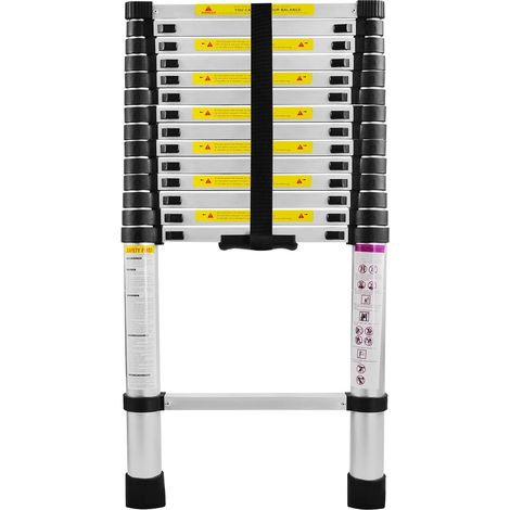Froadp Échelle Télescopique 4.4M, Escabeau Télescopique en Alluminium Extensible Multifonction, Charge Max 150 kg (1/5)
