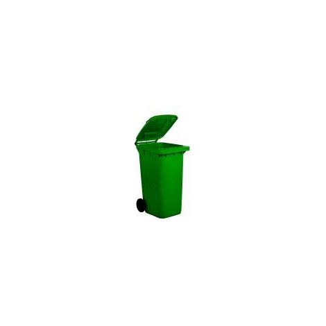 Bidone Pattumiera Immondizia con Ruote Verde 240 Litri