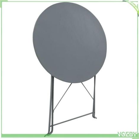 Ensemble de bistro - FAFEICY - 44355 - Pliable - Acier enduit de poudre - Gris (1/5)