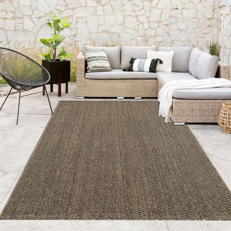 Paco Home Outdoor Indoor Loop Teppich Wetterfest Terrasse Küche Natur weiche Struktur Grün 200x280 cm