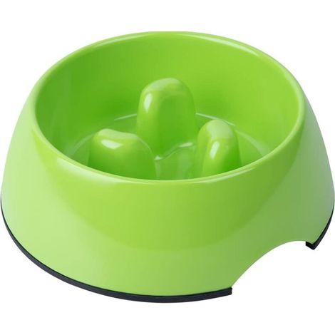 Gamelle Anti Glouton pour Chien Chat, Gamelle Alimentation Antiderapante Qui Favorise Une Prise de Nourriture Plus Lente, Bol Mélamine Interactive Anti Ballonnements (1/3)