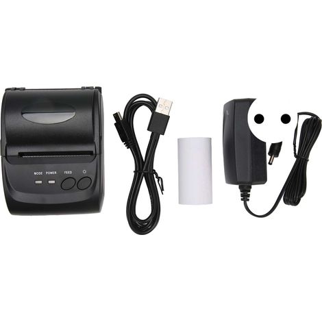 Imprimante thermique portable de reçus Bluetooth 4.0 de 58 mm, batterie de 1500 mAh, conforme aux normes européennes (1/5)