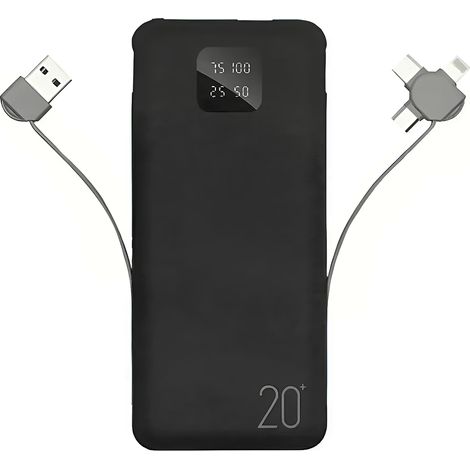 Powerbank 20000mAh Cargador Portátil Rápido con 4 Puertos USB