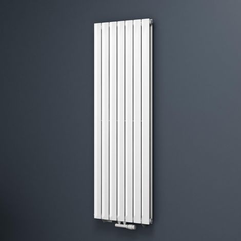 Mai & Mai Badheizkörper flach 160x54cm in Weiß Mittelanschluss Paneelheizkörper Vertikal Badheizung zweilagig aus Stahl