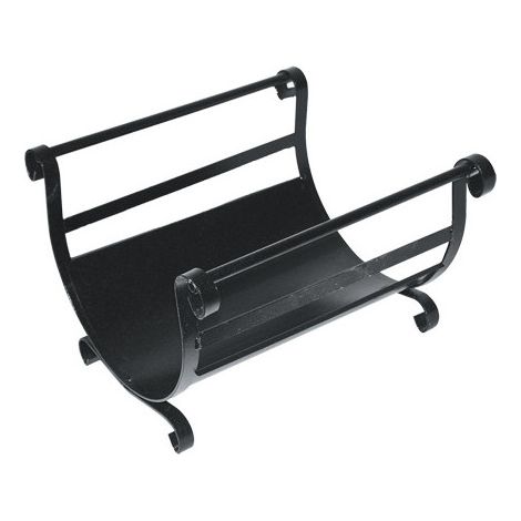 Porta leña de dos mangos en acero – resistente porta leña de 60 cm