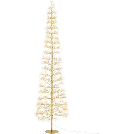 Sapin à LED en Métal "Grady" 240cm Doré (1/5)