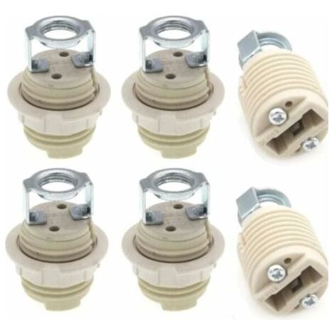 Lot de 6 supports de lampe G9 avec support, douille halogène G9 filetée en céramique (1/4)