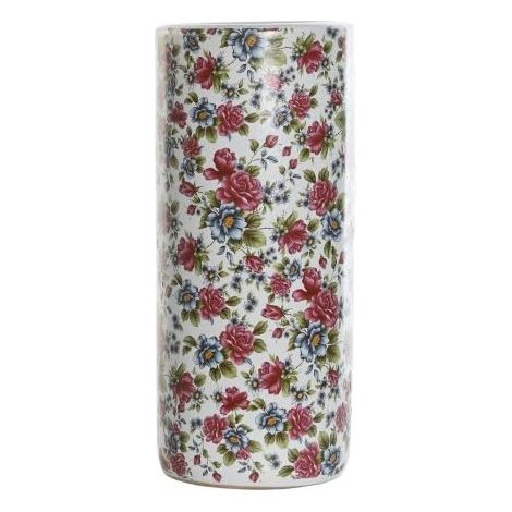 Porte-Parapluie en Porcelaine Rond avec Roses colorées 19 x 19 x 45 cm (1/3)