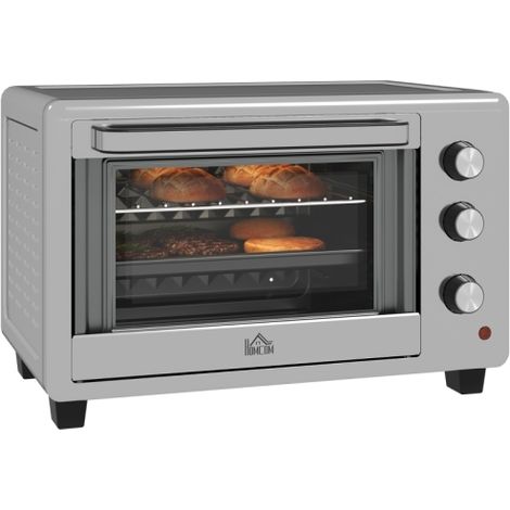 30L Mini Electric Oven Silver Tone,60-230℃ Temperature Control,Includes Accessories for Versatile Cooking (1/5)