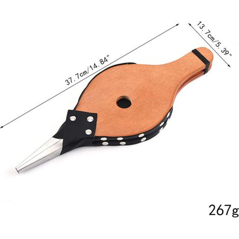 Fuelle para chimenea, fuelle para parrilla, soplador de aire para leña, soplador de fuego para chimenea, fuelle para chimenea de carbón, fogata, 37,7 x 13,7 cm (1/3)
