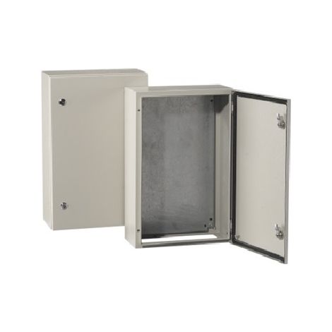 Coffret mural RS PRO en Acier Gris RAL 7032, IP66 ( Prix pour 1 )