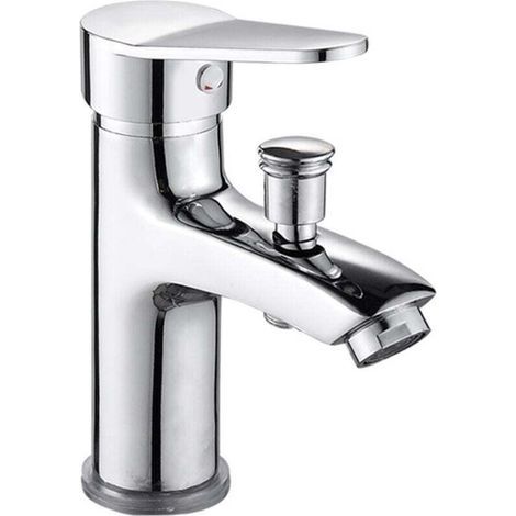 Shower mixer tap, single-hole shower faucet with dual hot and cold water function, alloy (1/4)