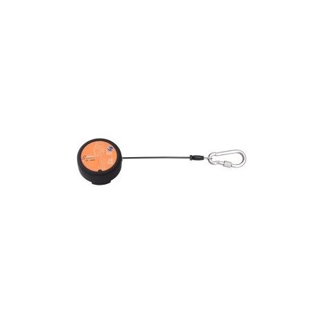 Longe porte-outils rétractable 1,20 m – Mousqueton inox 7 mm – Force de rétractation 1 kg – Pour outils jusqu'à 5 kg – Kratos Safety