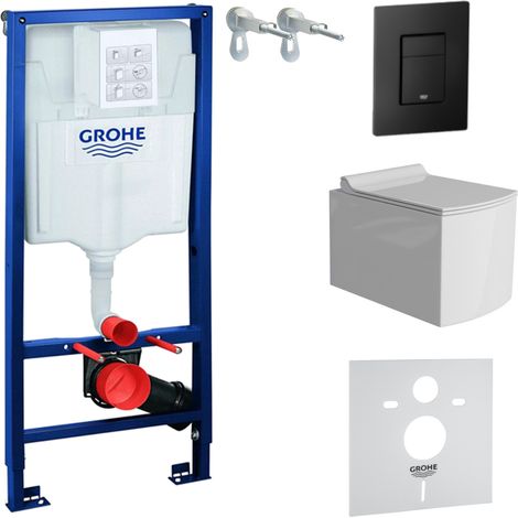 GROHE WC Set mit Vorwandelement, Wand-WC und Spülknopf (1/5)