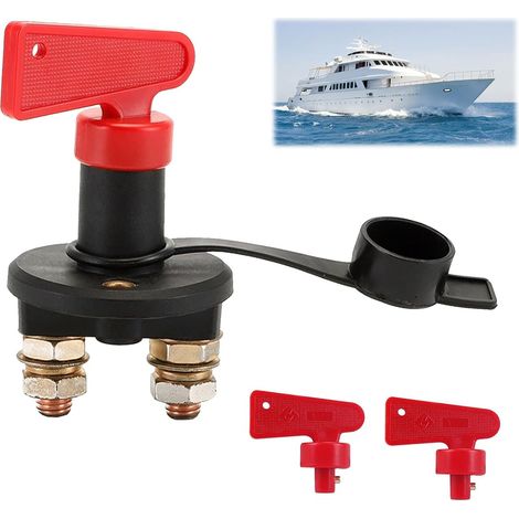 12 V Isolator Battery Switch with Keys, 200 A Battery Circuit Breaker, Battery Isolator for Car, Boat, Motorhome, Power Kill Switch (1/5)