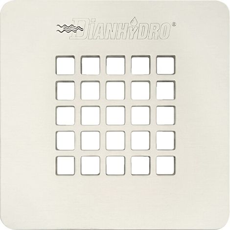 Griglia per piatto doccia beige in acciaio inox quadrata 12,5x12,5 cm (1/3)