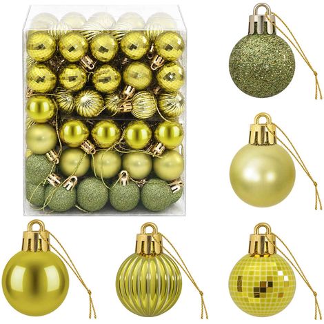 Juego de bolas navideñas 150 uds. Verde claro 3 cm Poliestireno vidaXL (1/5)