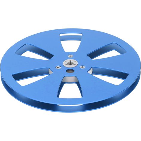 Bobine de bande vide 1/4 7 pouces en alliage d'aluminium, bobine réceptrice universelle ouverte pour magnétophone ReVox Studer (bleue). (1/5)