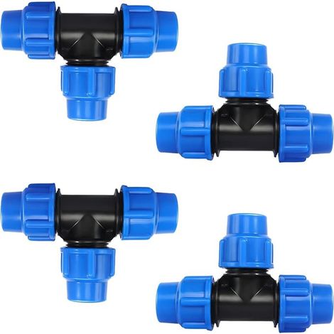 Raccord en T PE 20mm Raccord Tuyau pour Tuyau PE Raccords de Dérivation Angulaire 20x20x20mm Connecteur pour Tuyaus d‘Arrosage et de Pose PVC Montage Rapide (1/3)