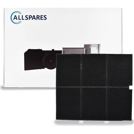Filtro de carbón AllSpares apto para campanas extractoras compatibles con Bosch 00361047/361047 / DHZ5205 / Siemens LZ52050 y Neff Z5123X5 (259x229x22mm)