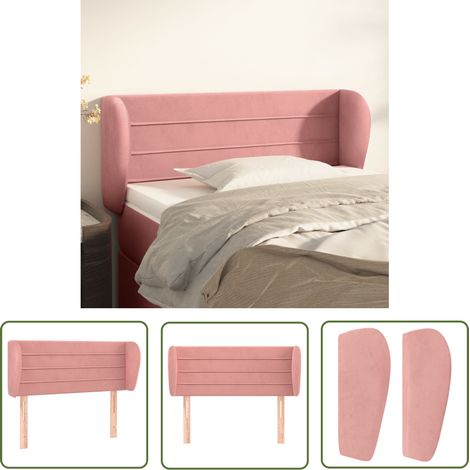 Furniture Limited - Tête de lit avec oreilles Rose 83x23x78/88 cm (1/5)
