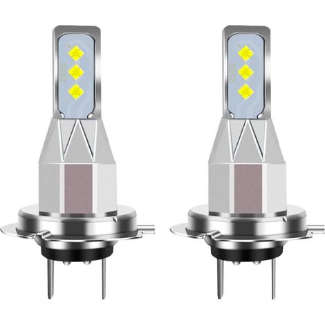 2 Stück H7-Serie LED-Scheinwerferlampen 20000LM 6000K weißes Licht 80W 6SMD Autolampen Nebelscheinwerfer Blinker
