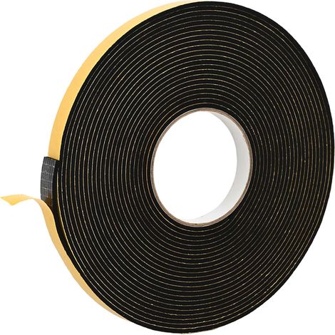 Selbstklebendes Schaumstoffband Schwarz 10mm x 10m CR-Schaum vidaXL