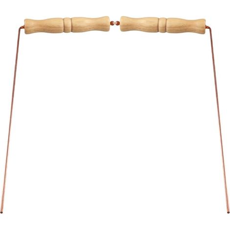 Kit de Tiges Radiesthésie en Cuivre avec Poignées en Bois Naturel pour Divination (1/4)