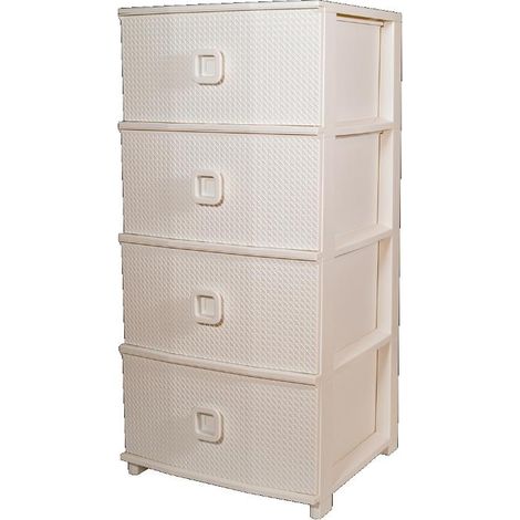 Cassettiera Pratika Kool 4 Cassetti Bianca 37,5 x 37 x 80 cm (1/2)