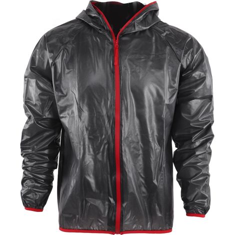 Veste imperméable de pluie avec ceinture réfléchissante pour travail extérieur, cyclisme et sports - Taille XL