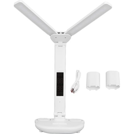 Lampe de bureau multifonctionnelle pliable avec porte-stylo, réglage tactile de la température de couleur (3 niveaux), et porte-stylo intégré. (1/5)