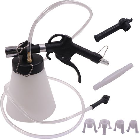 Extracteur de Liquide de Frein Pneumatique - Outil de Purge de Freins avec Réservoir 0.7L, Adaptateurs Universels